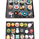 TOP: “Cafe Miyazaki” by Zard Apuya, Mixed media, 11 x 15 x 3.5", BOTTOM: “Miyazaki Wagashi” by Zard Apuya, Mixed media, 6 x 10 x 2.5"